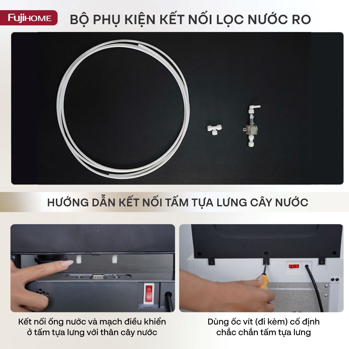 Cây nước nóng lạnh kết hợp bàn pha trà, cafe Fujihome TB392N