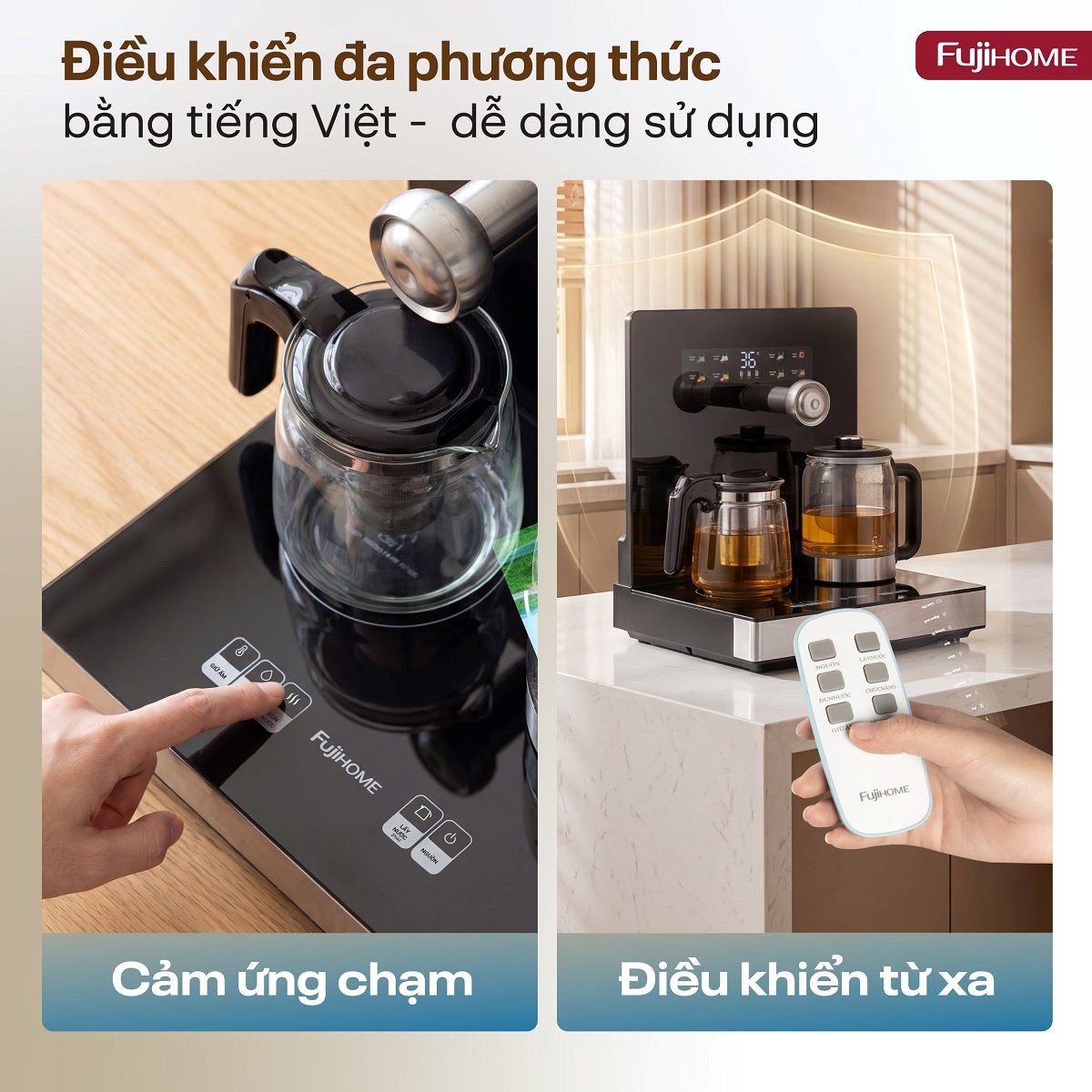 Máy pha trà nước nóng để bàn thông minh Fujihome TB503T