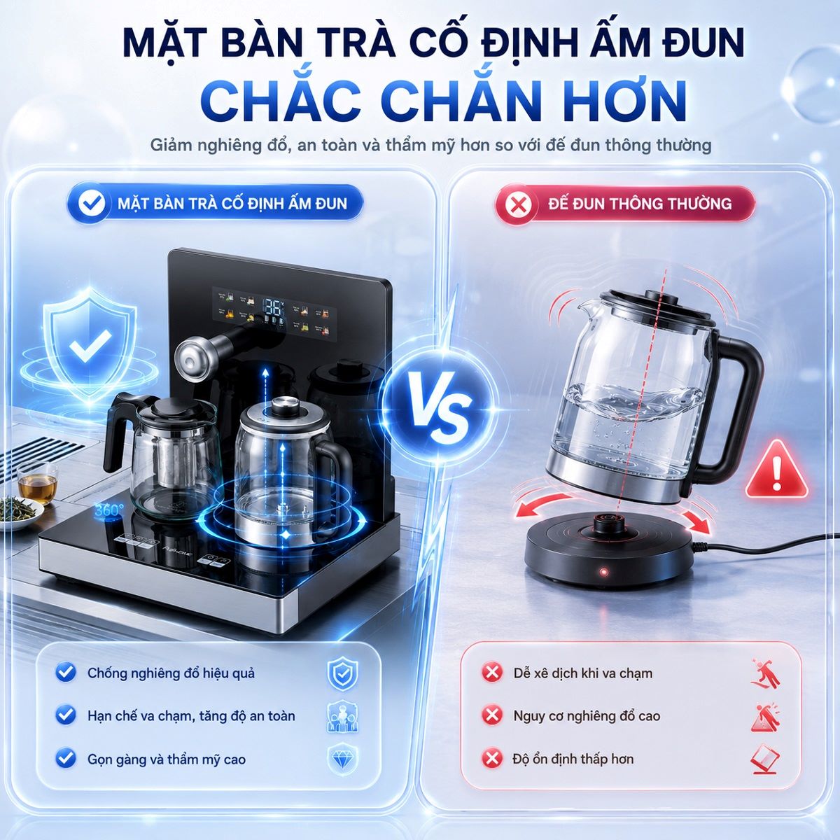 Máy pha trà nước nóng để bàn thông minh Fujihome TB503T