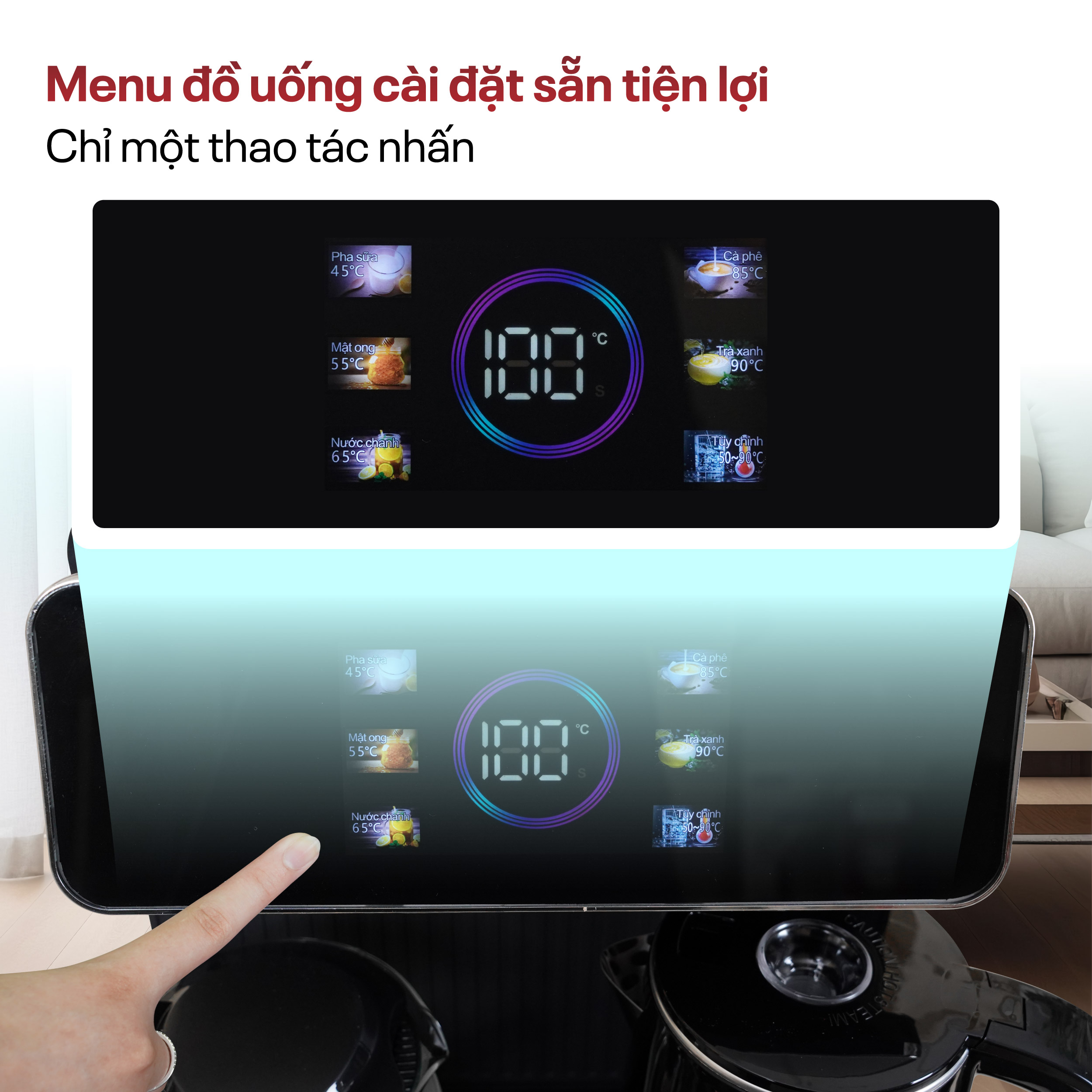 Cây nước nóng lạnh kết hợp bàn pha trà, cafe Fujihome TB815