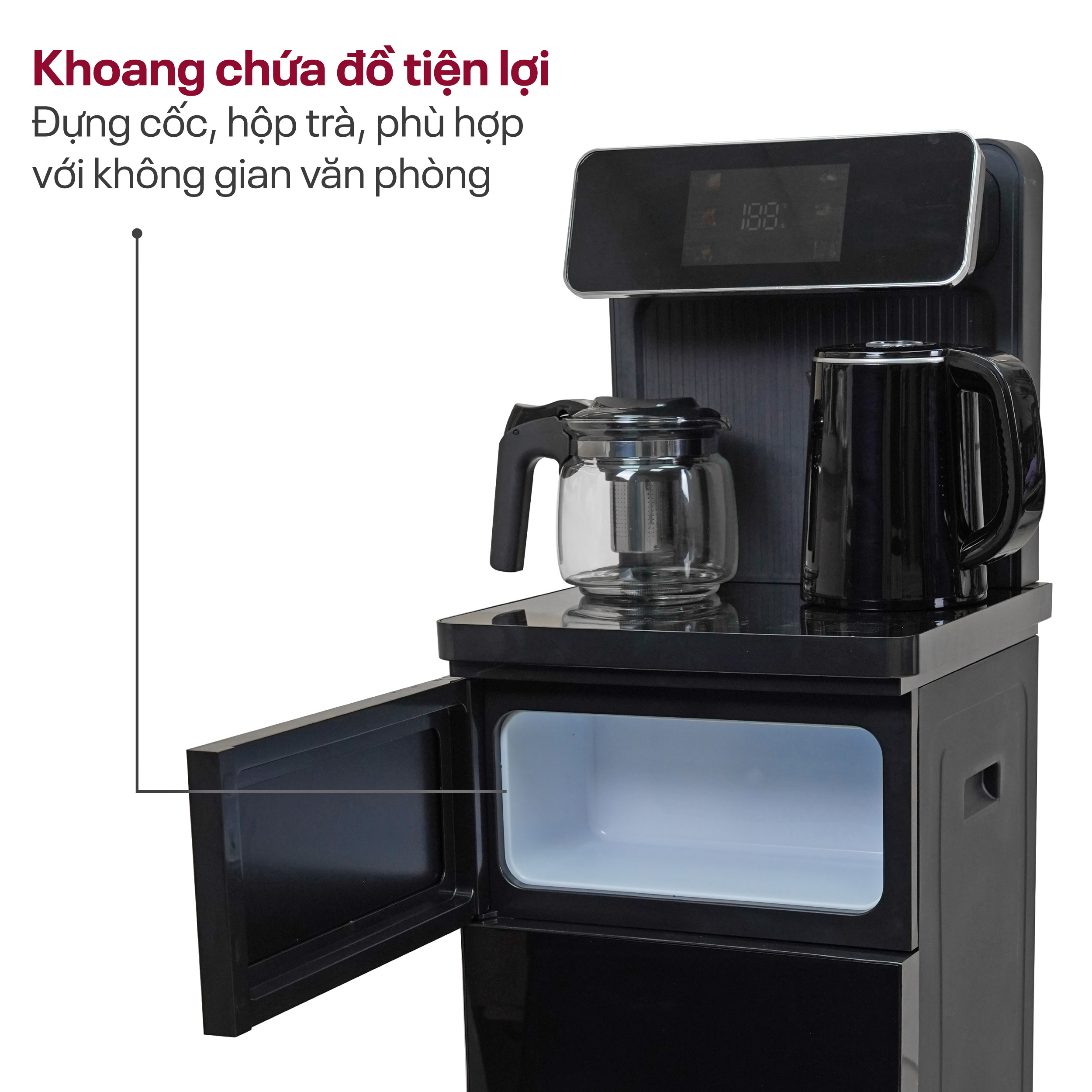 Cây nước nóng lạnh kết hợp bàn pha trà, cafe Fujihome TB815