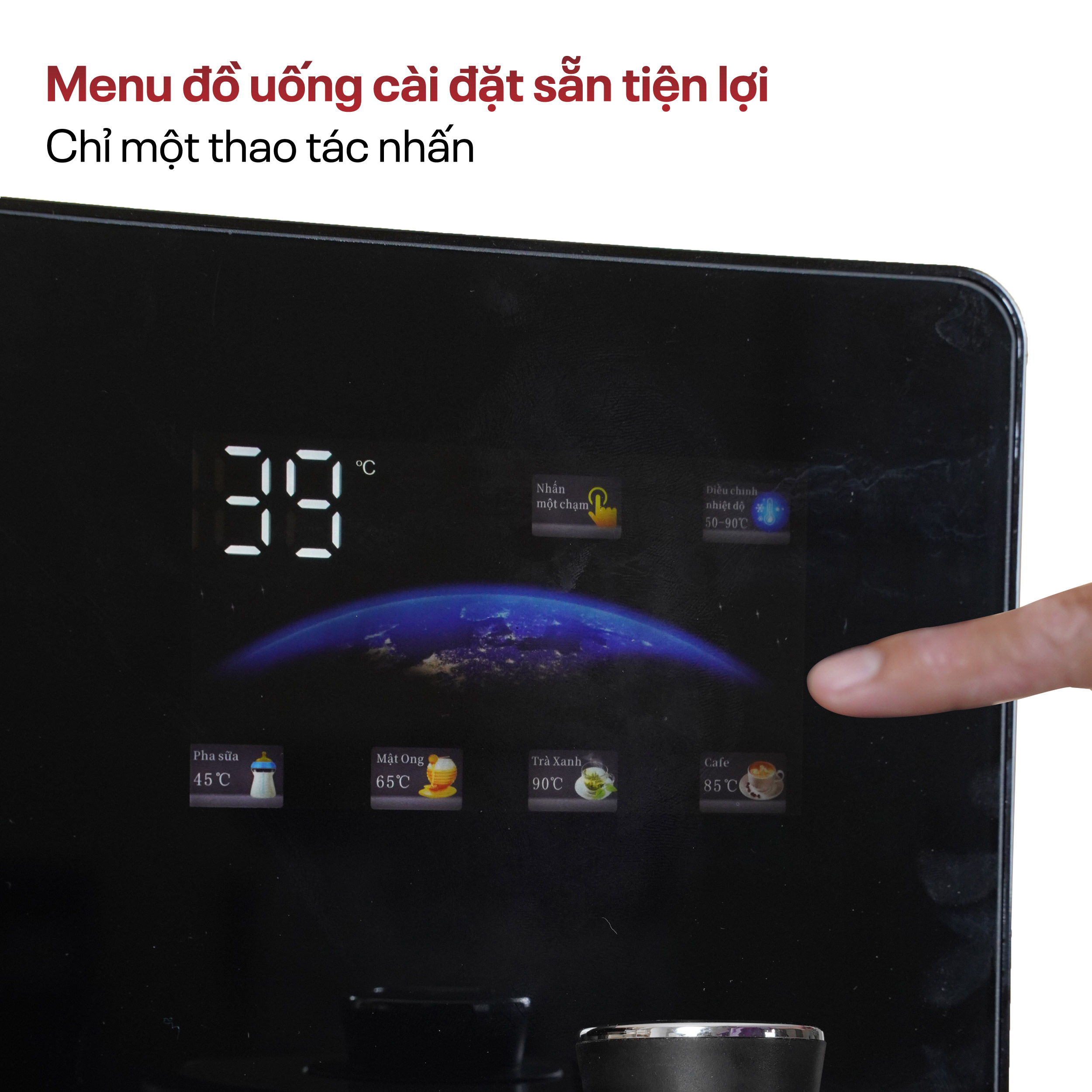 Cây nước nóng lạnh kết hợp bàn pha trà, cafe Fujihome TBA2
