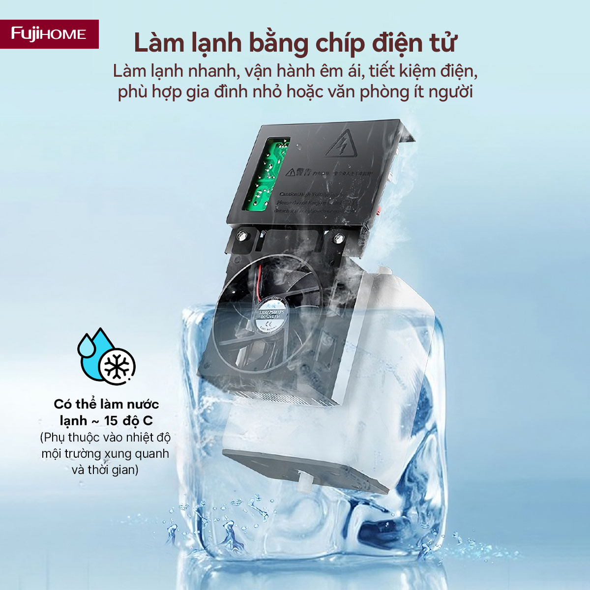 Cây nước nóng lạnh để bàn mini 3 vòi Fujihome WD07E