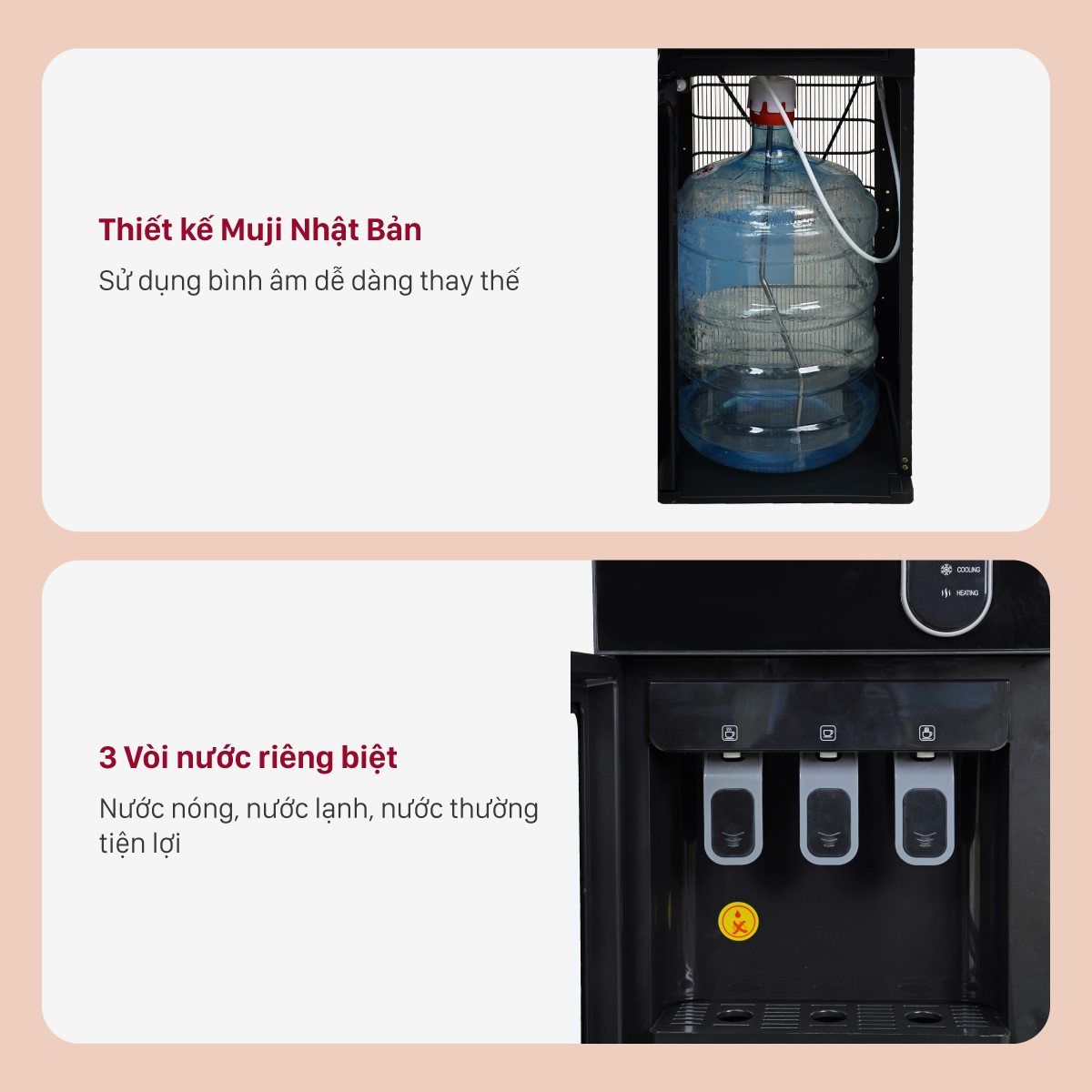 Cây nước nóng lạnh Fujihome