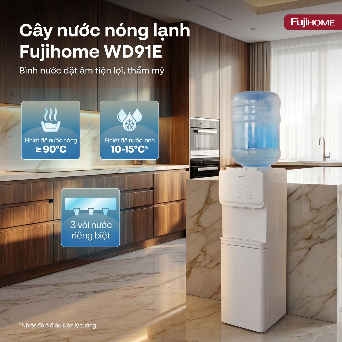 Cây nước nóng lạnh Fujihome WD91E