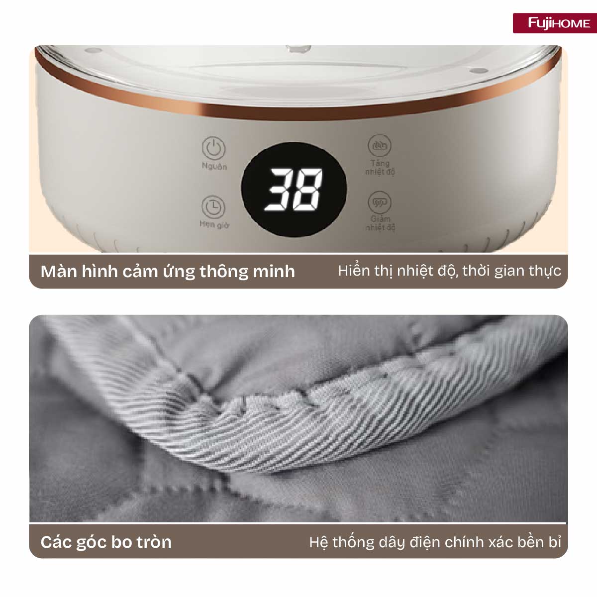 Chăn Điện Sưởi ấm bằng nước nóng Fujihome HB1820E
