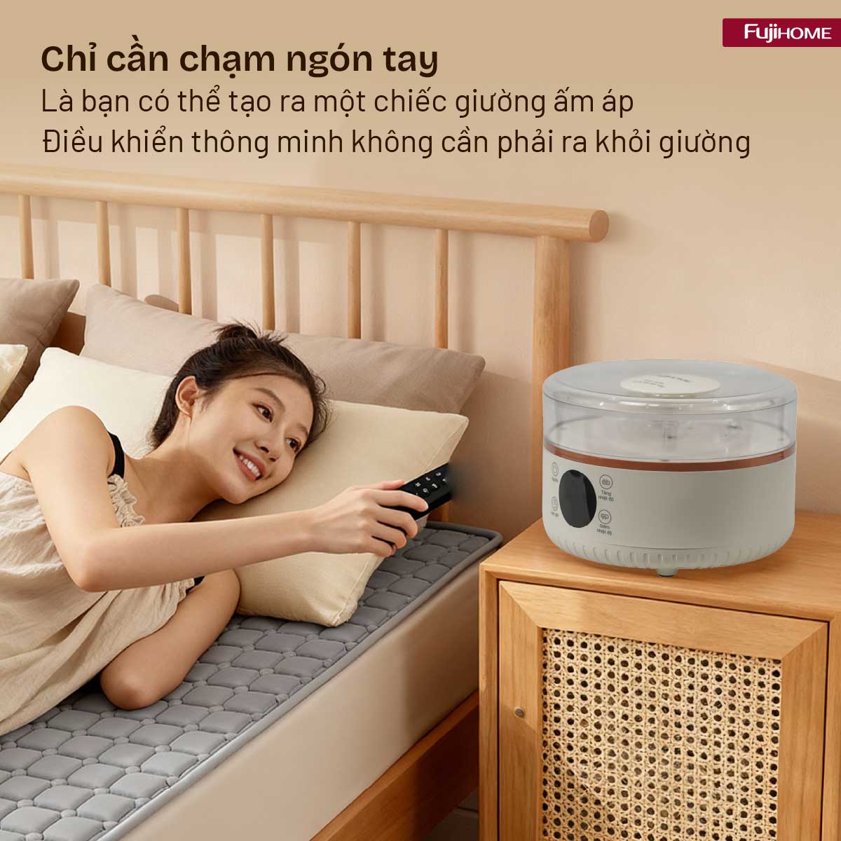 Chăn Điện Sưởi ấm bằng nước nóng Fujihome HB1820E