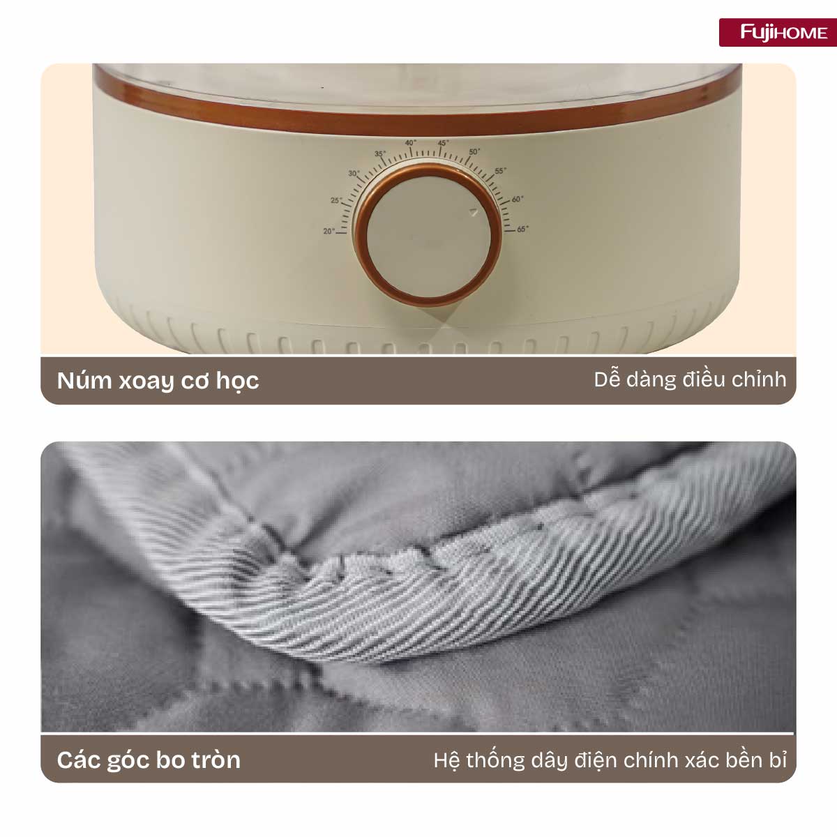 Chăn Điện Sưởi Ấm Bằng Nước Nóng Fujihome HB1820M