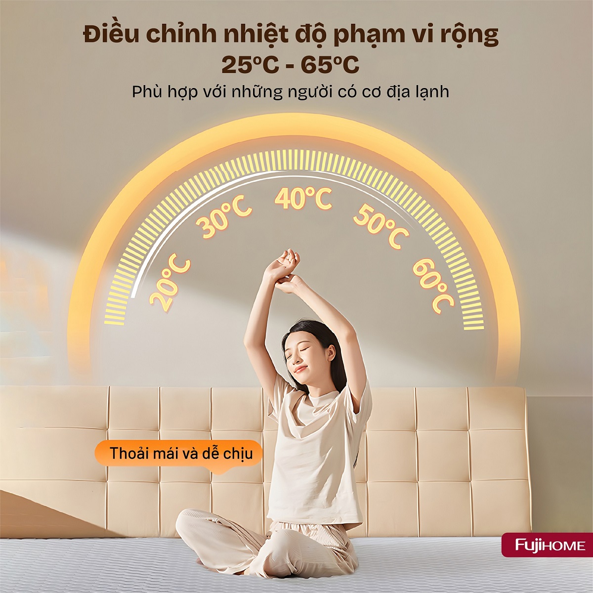 Chăn Điện Sưởi ấm bằng nước nóng Fujihome HB1820PRO