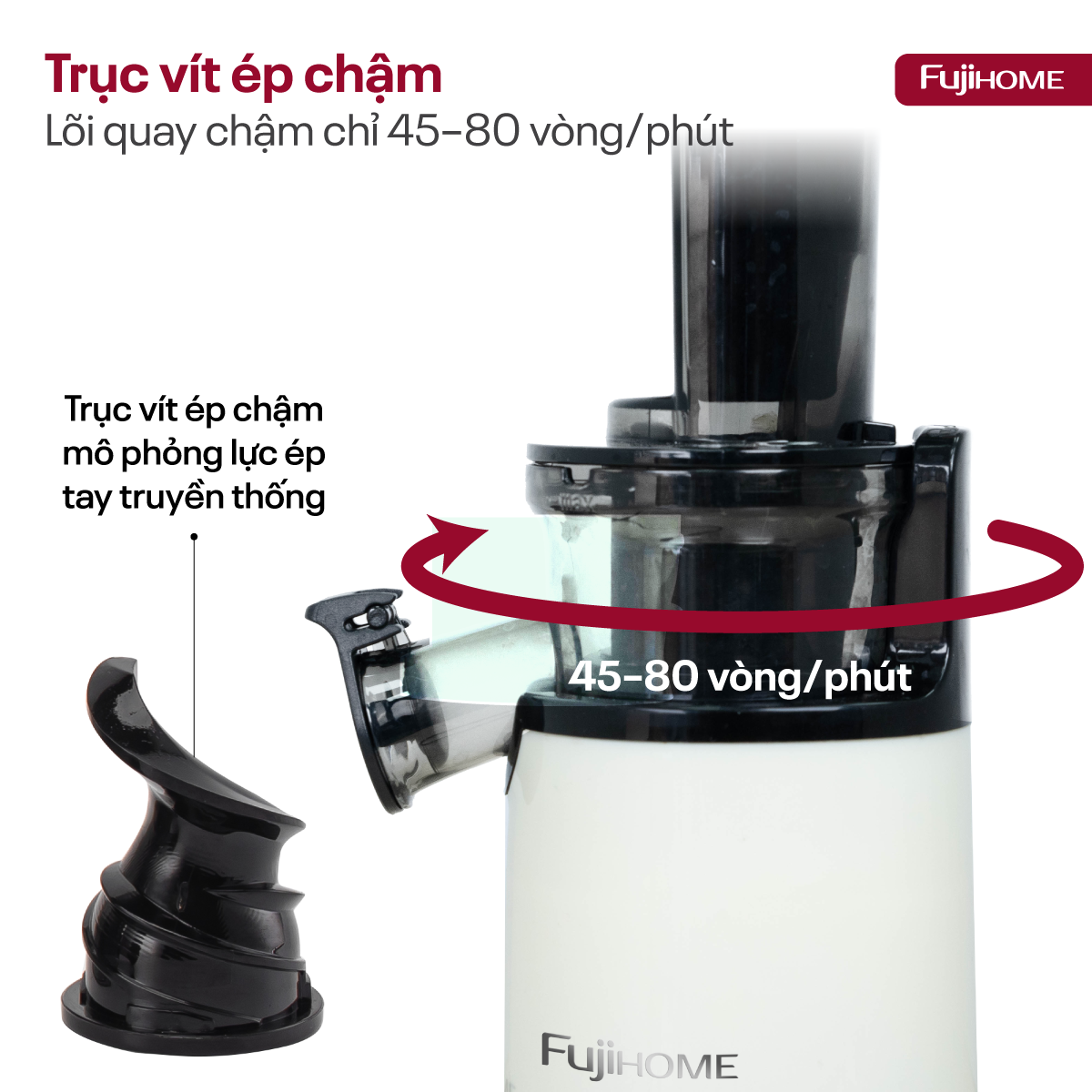 Máy ép chậm mini Fujihome SJ06