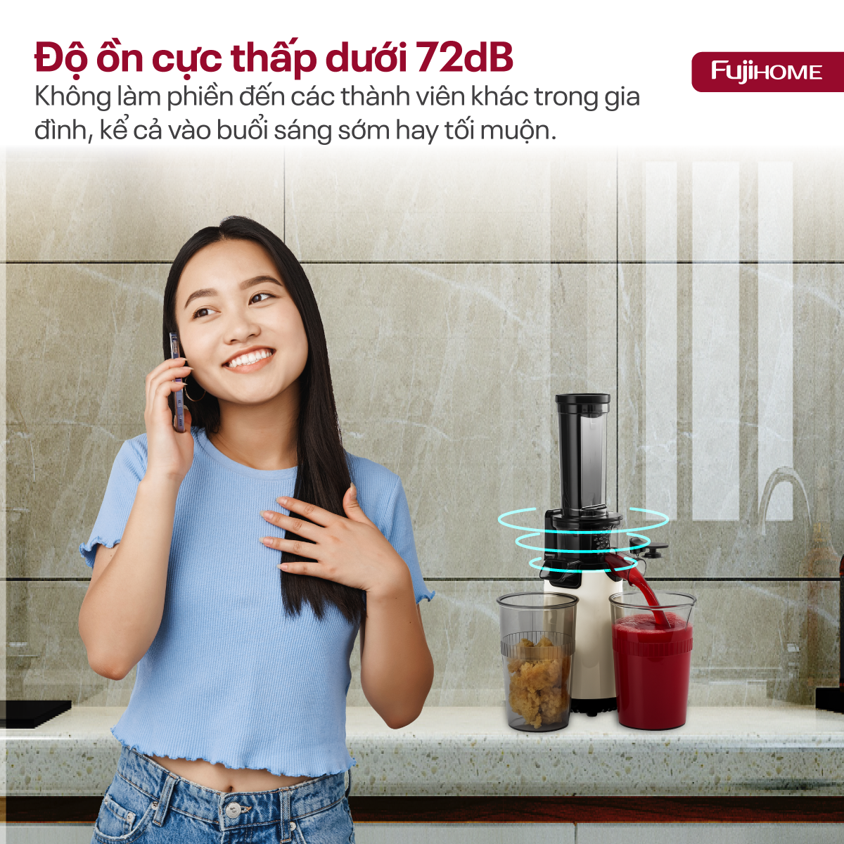 Máy ép chậm mini Fujihome SJ06