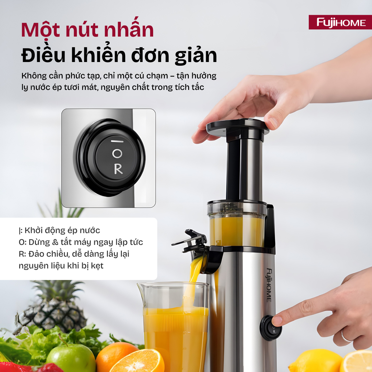 Máy ép chậm mini Fujihome SJ08