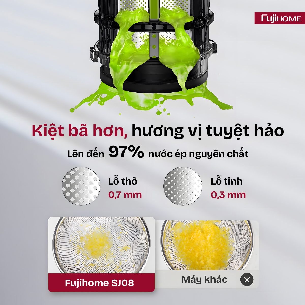 Máy ép chậm mini Fujihome SJ08