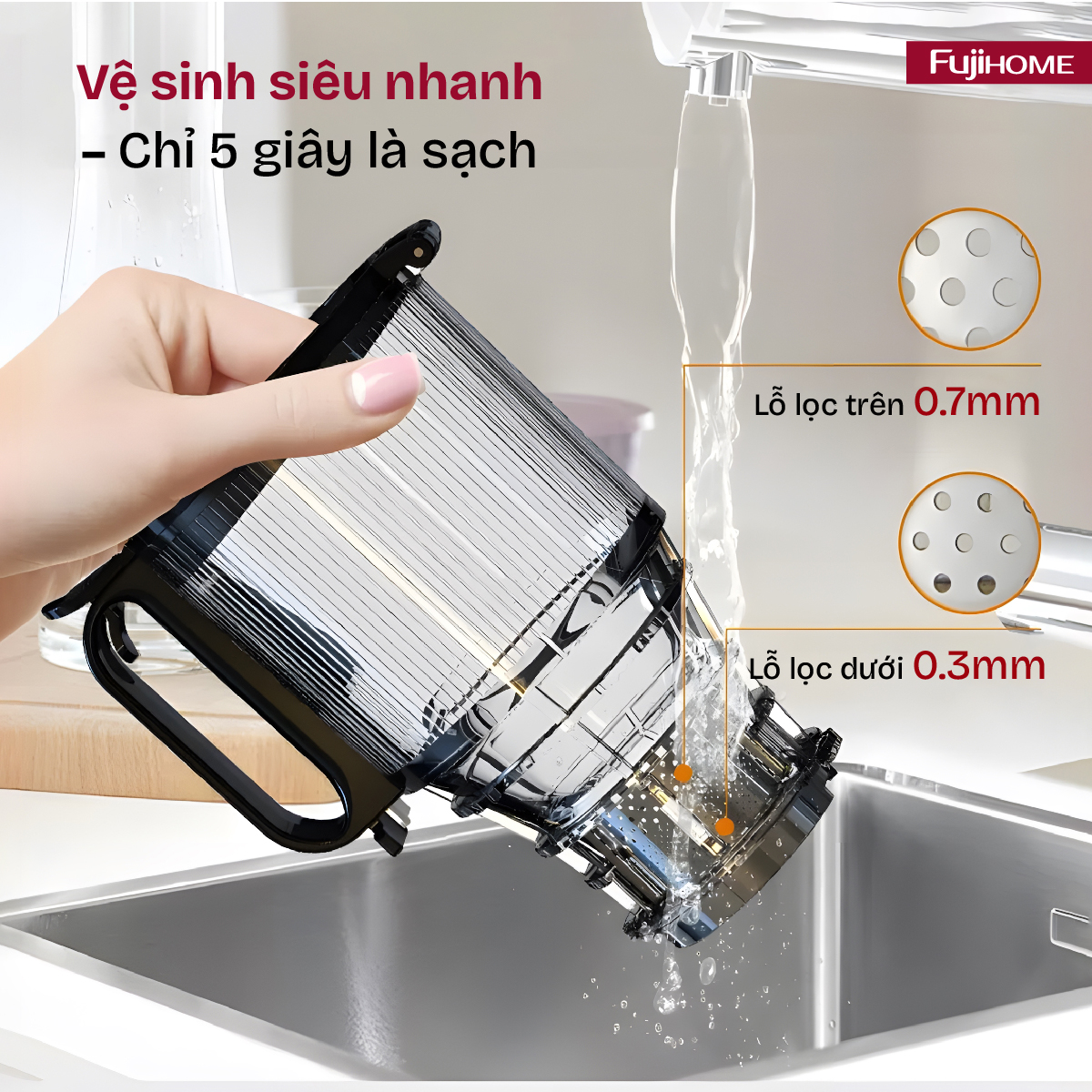 Máy ép chậm nguyên quả Fujihome SJ16