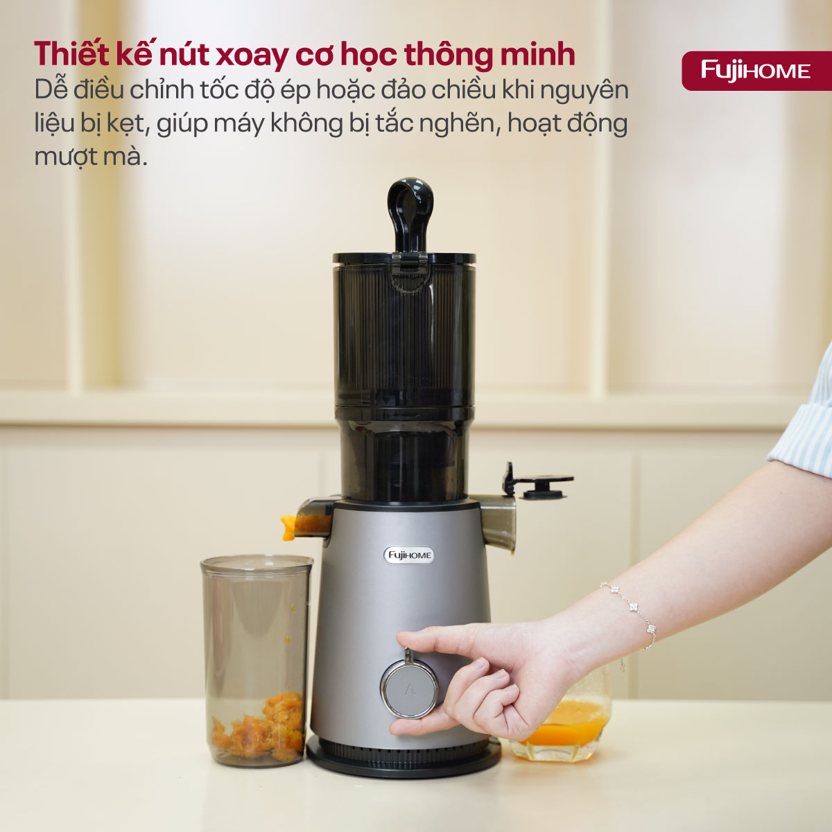 Máy ép chậm nguyên quả Fujihome SJ50C