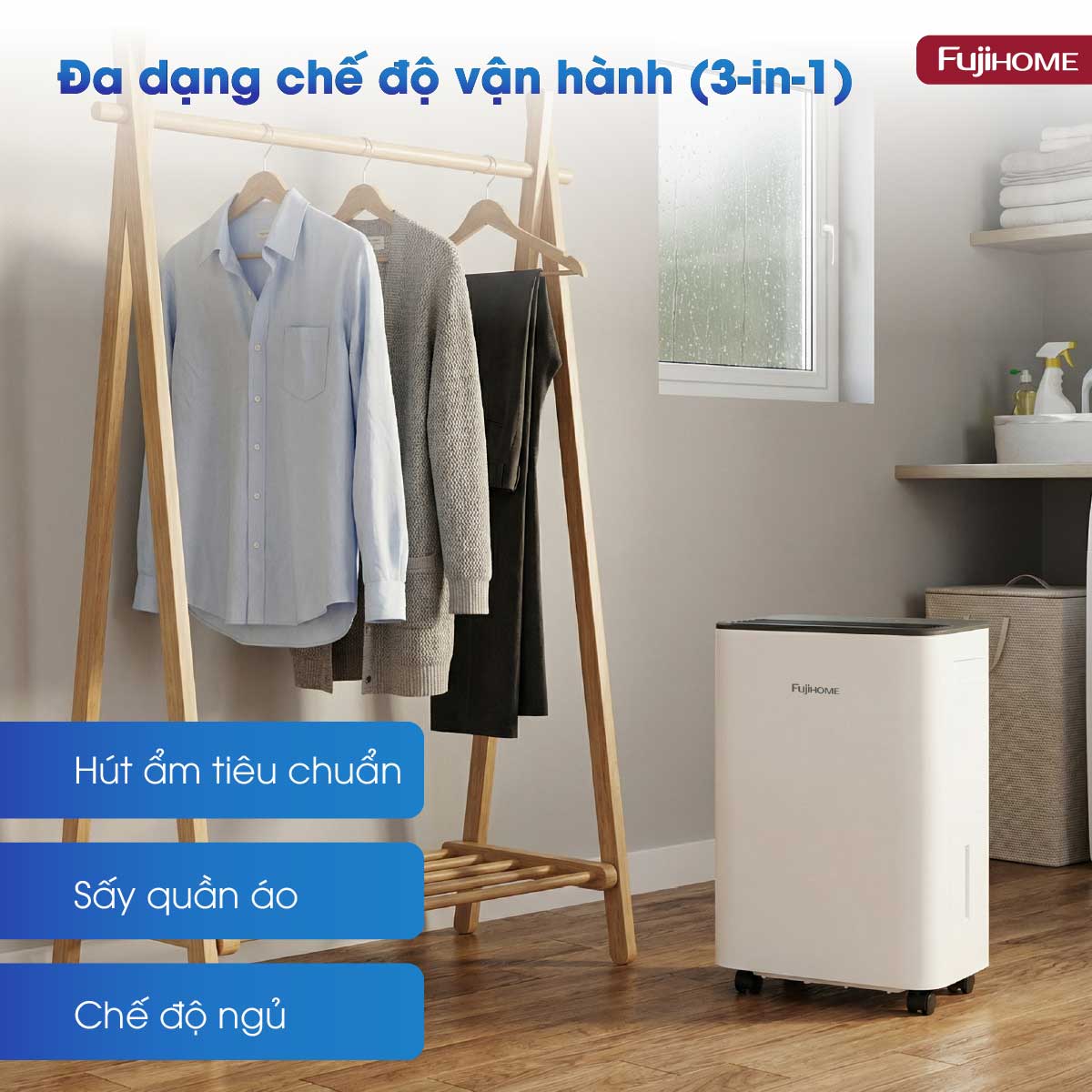 Máy hút ẩm dân dụng Fujihome Eco-Lite DH06LITE