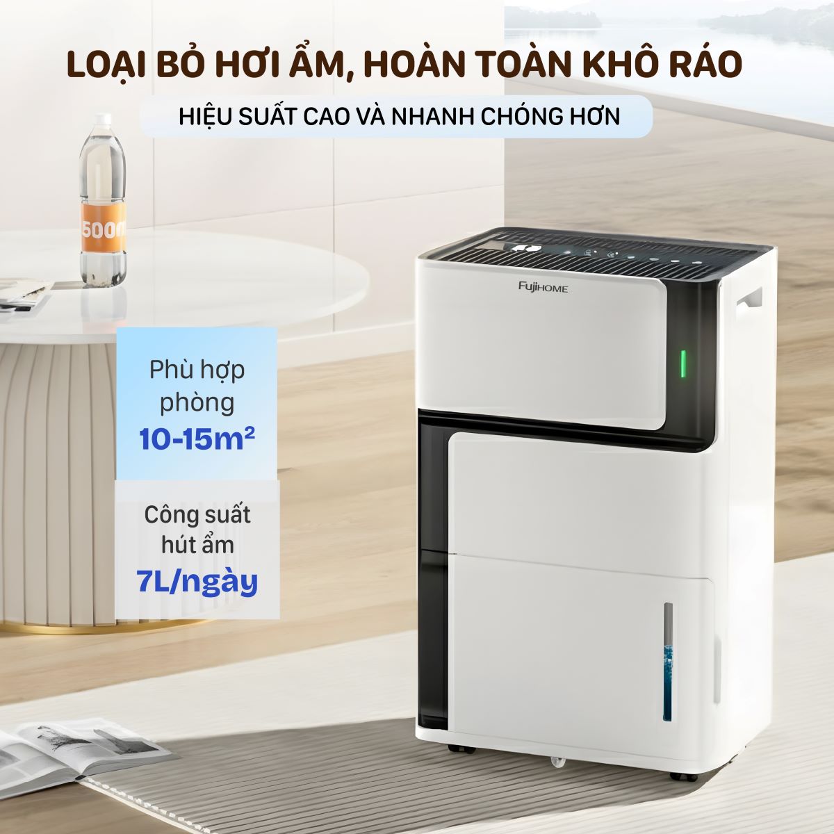 Máy hút ẩm dân dụng Fujihome DH07