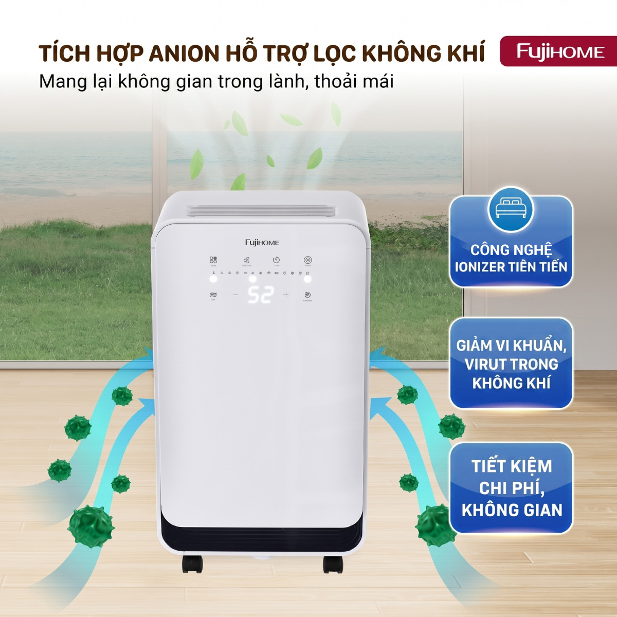 máy hút ẩm dân dạng Fujihome DH10