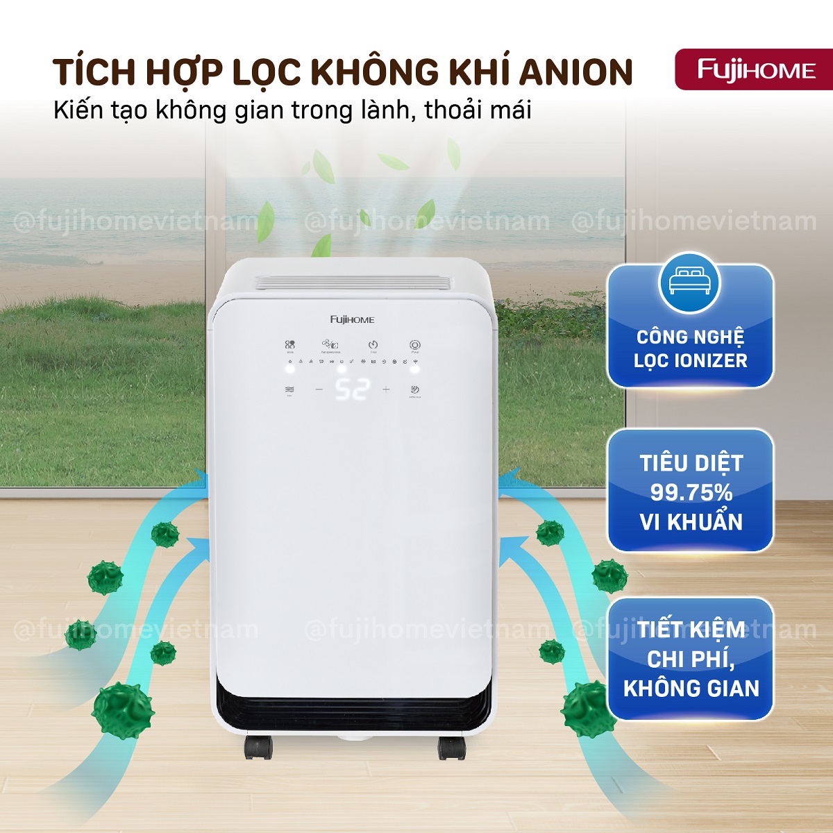 Máy hút ẩm dân dụng Fujihome DH12NEW