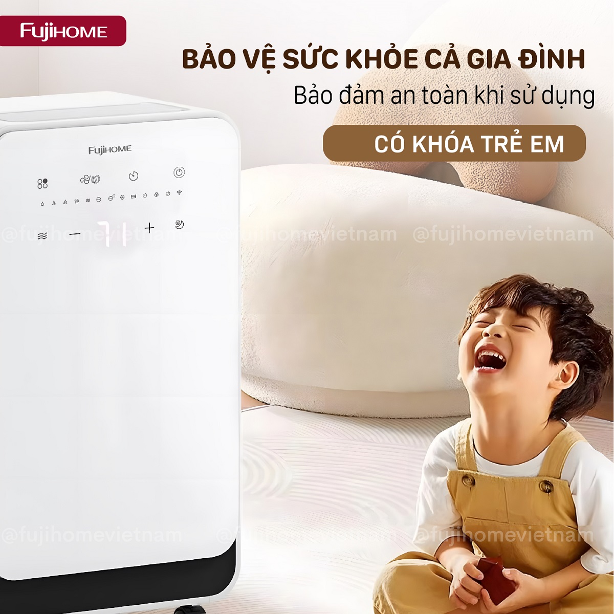 Máy hút ẩm dân dụng Fujihome DH12NEW