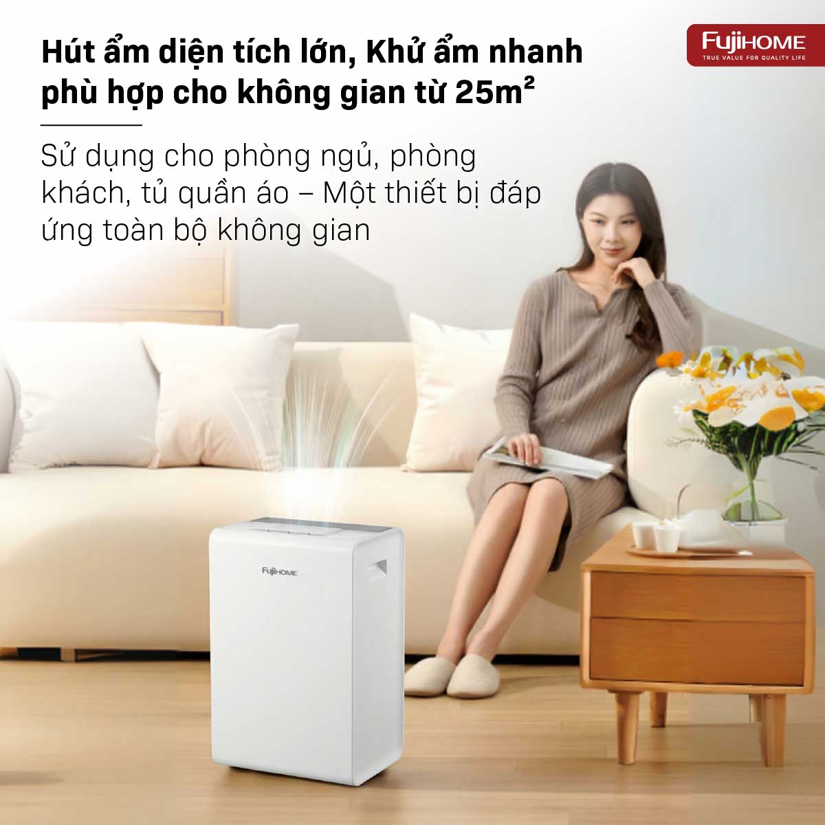 Máy hút ẩm dân dụng Fujihome DH14W-HEPA