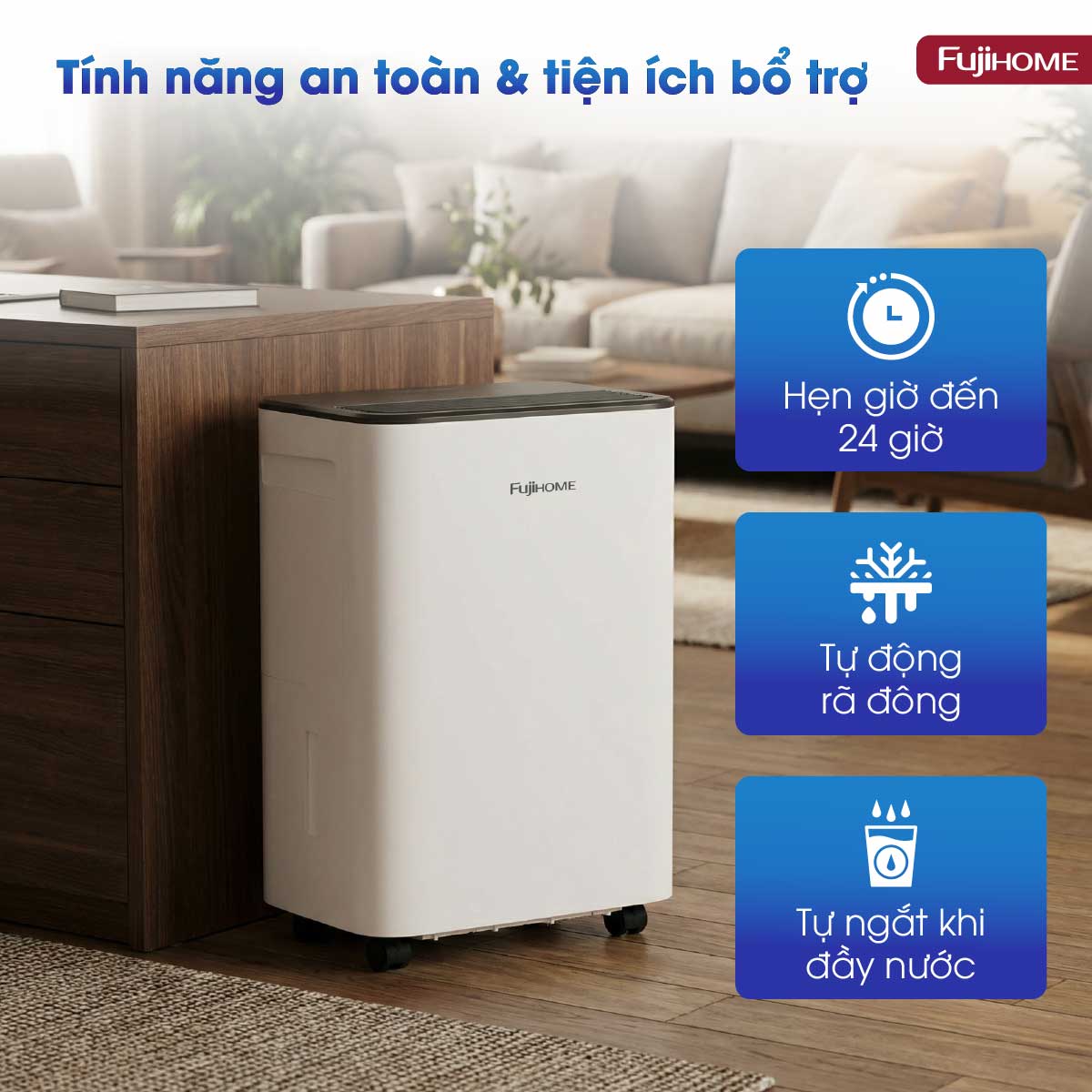 Máy hút ẩm dân dụng Fujihome DH16LITE