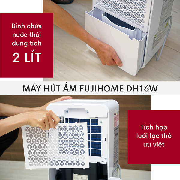 máy hút ẩm Fujihome DH16W