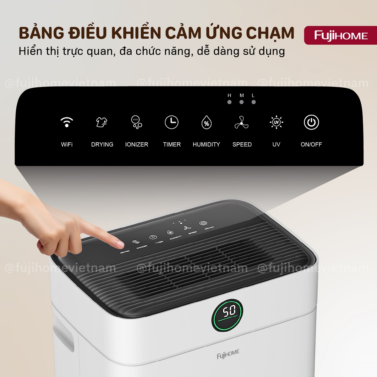 Máy hút ẩm dân dụng Fujihome DH18W-HEPA