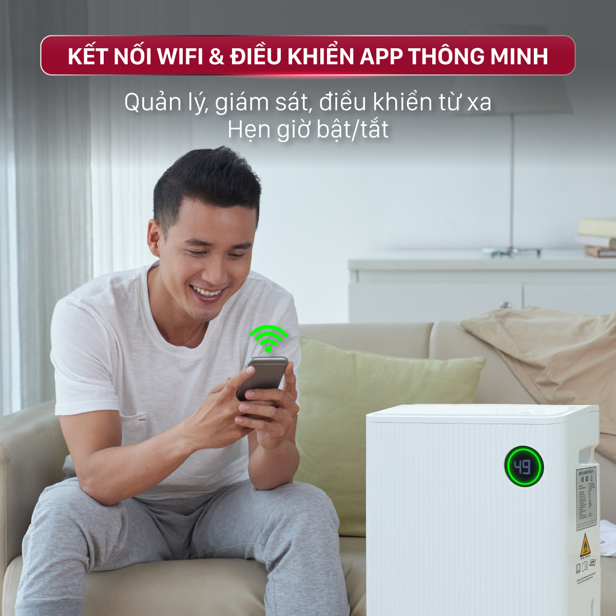 Máy hút ẩm dân dụng Fujihome DH25-HEPA-NEW