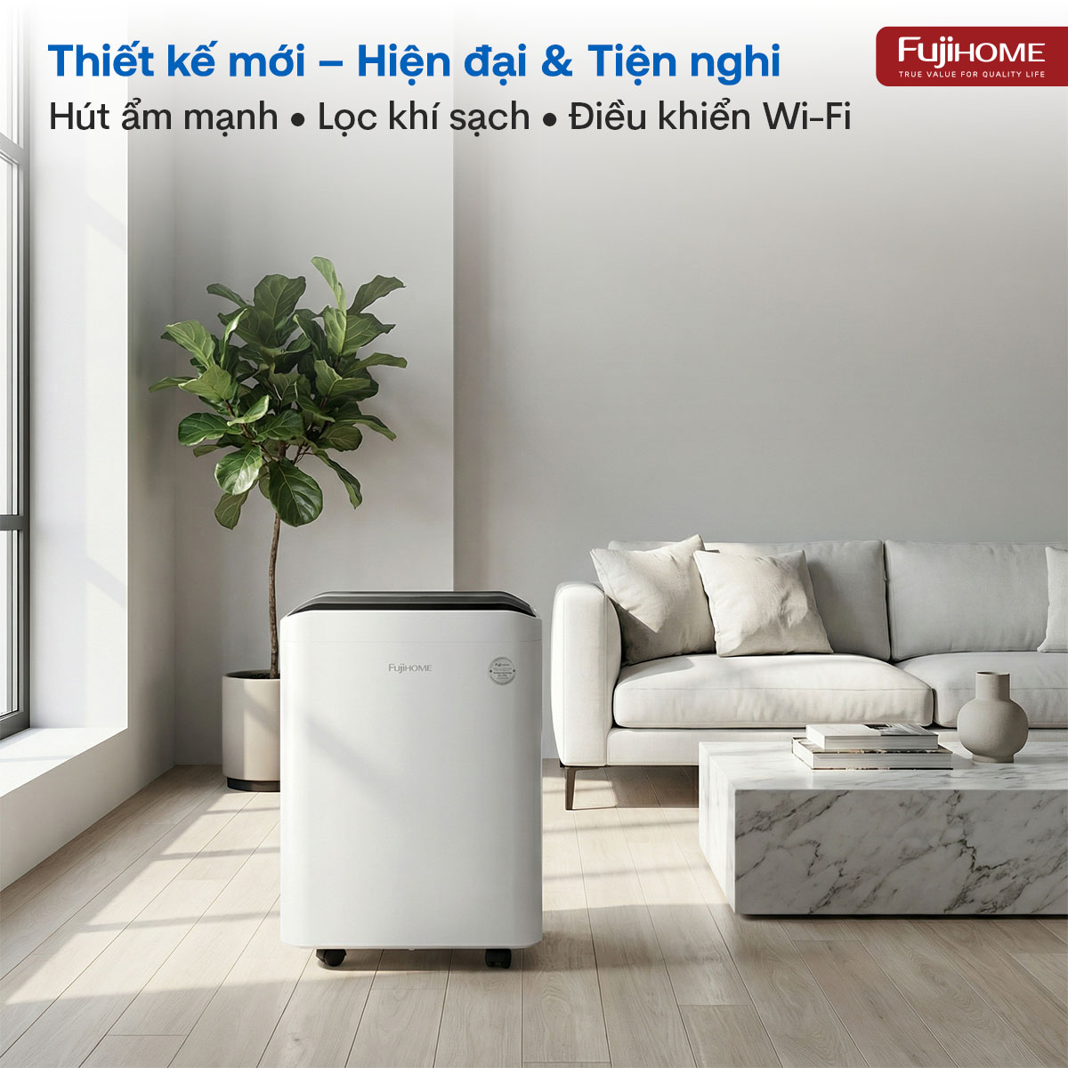 Máy hút ẩm dân dụng Fujihome DH35W-HEPA