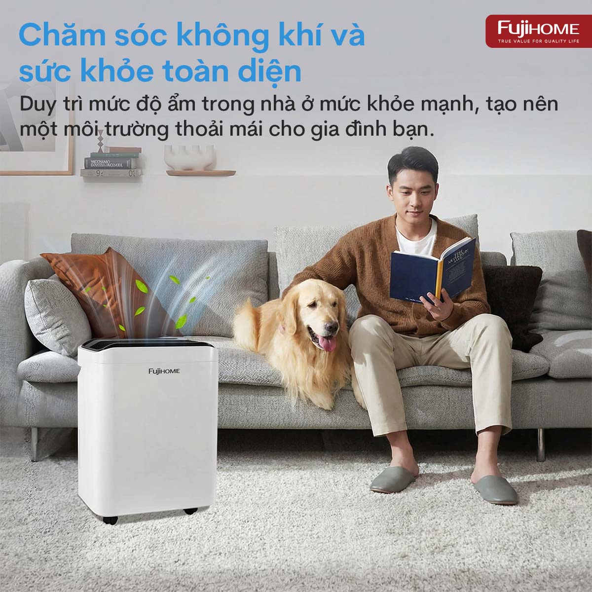 Máy hút ẩm dân dụng Fujihome DH35W-HEPA