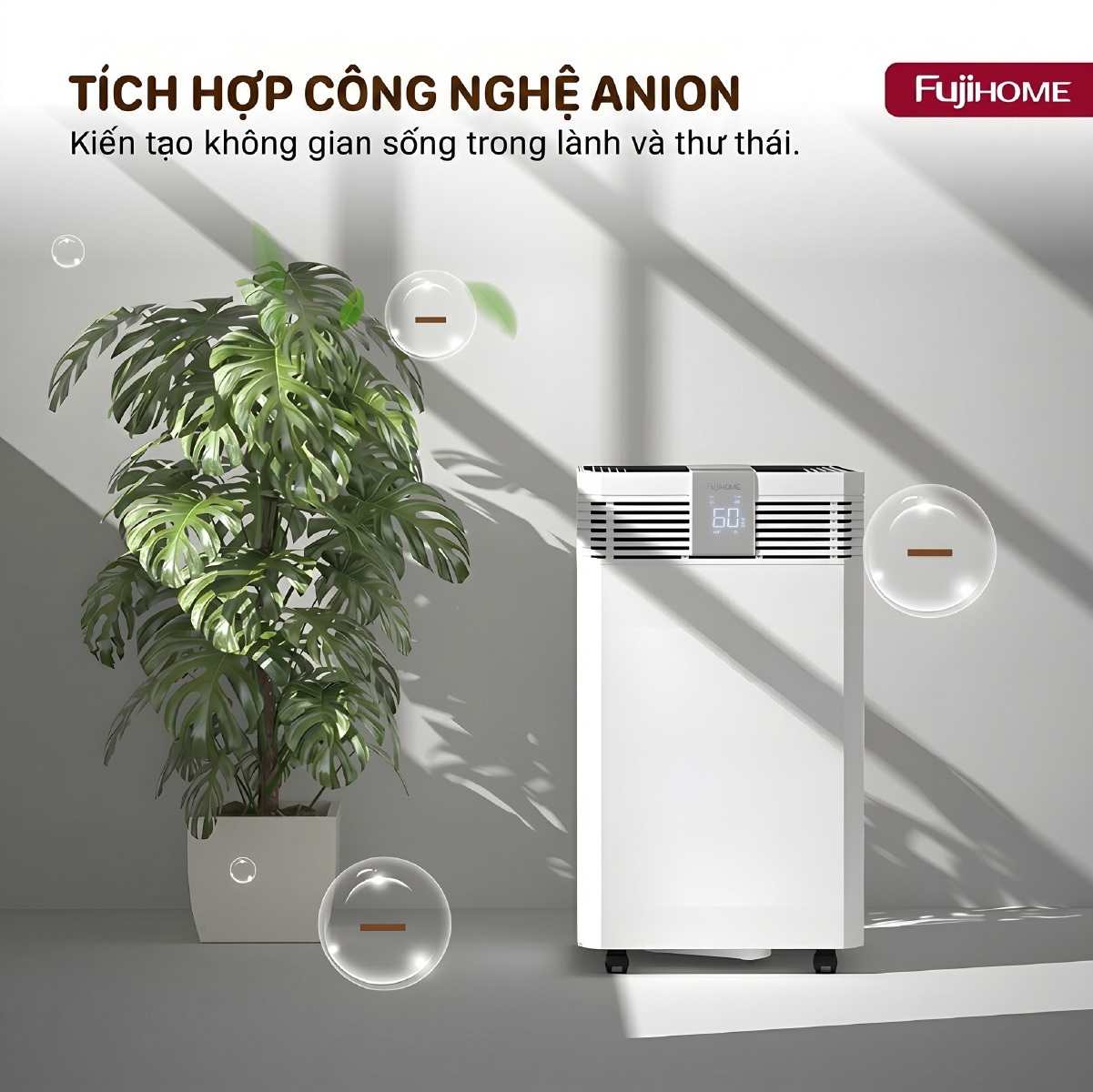 Máy hút ẩm công suất lớn Fujihome DH60W-HEPA