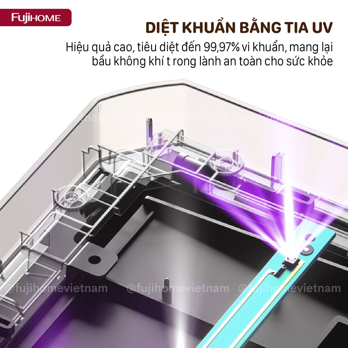 Máy hút ẩm công suất lớn Fujihome DH60W-HEPA