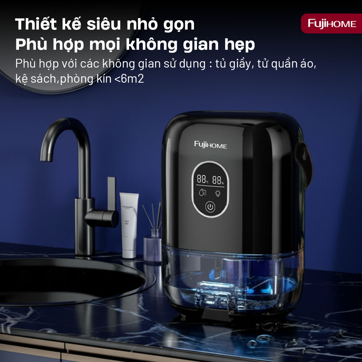 Máy hút ẩm bán dẫn mini Fujihome DHP035-MINI
