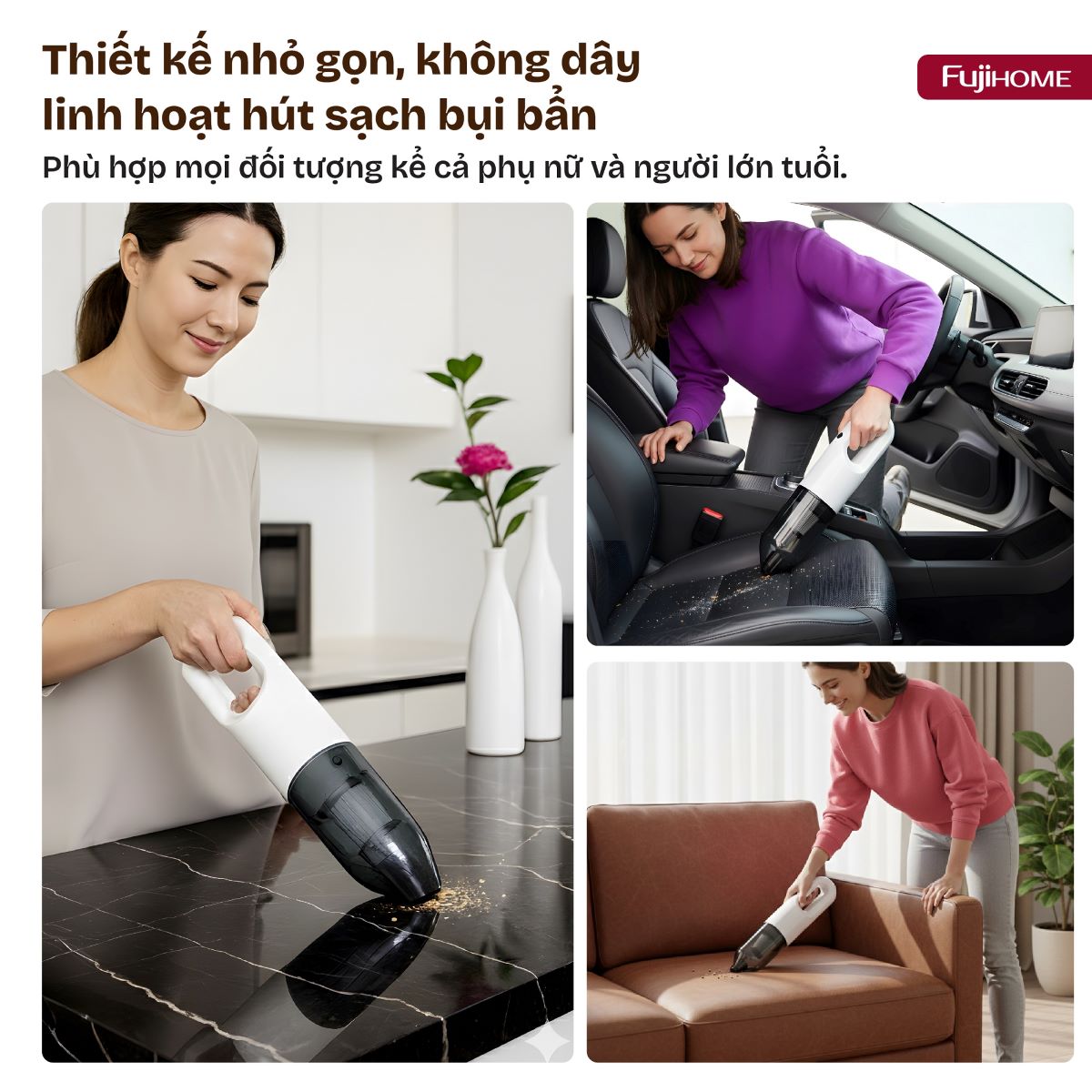 Máy hút bụi cầm tay không dây Fujihome VC01