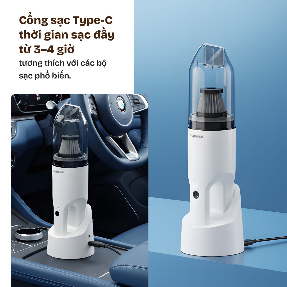 Máy hút bụi cầm tay không dây Fujihome VC01