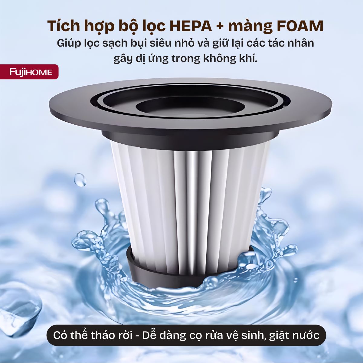 Máy hút bụi cầm tay không dây Fujihome VC01