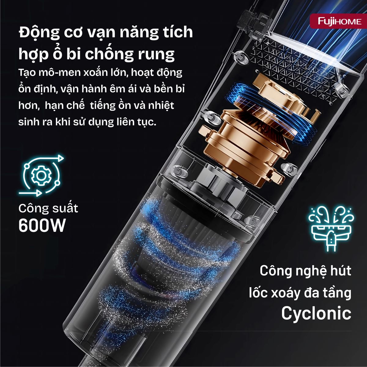 Máy hút bụi cầm tay Fujihome VC06