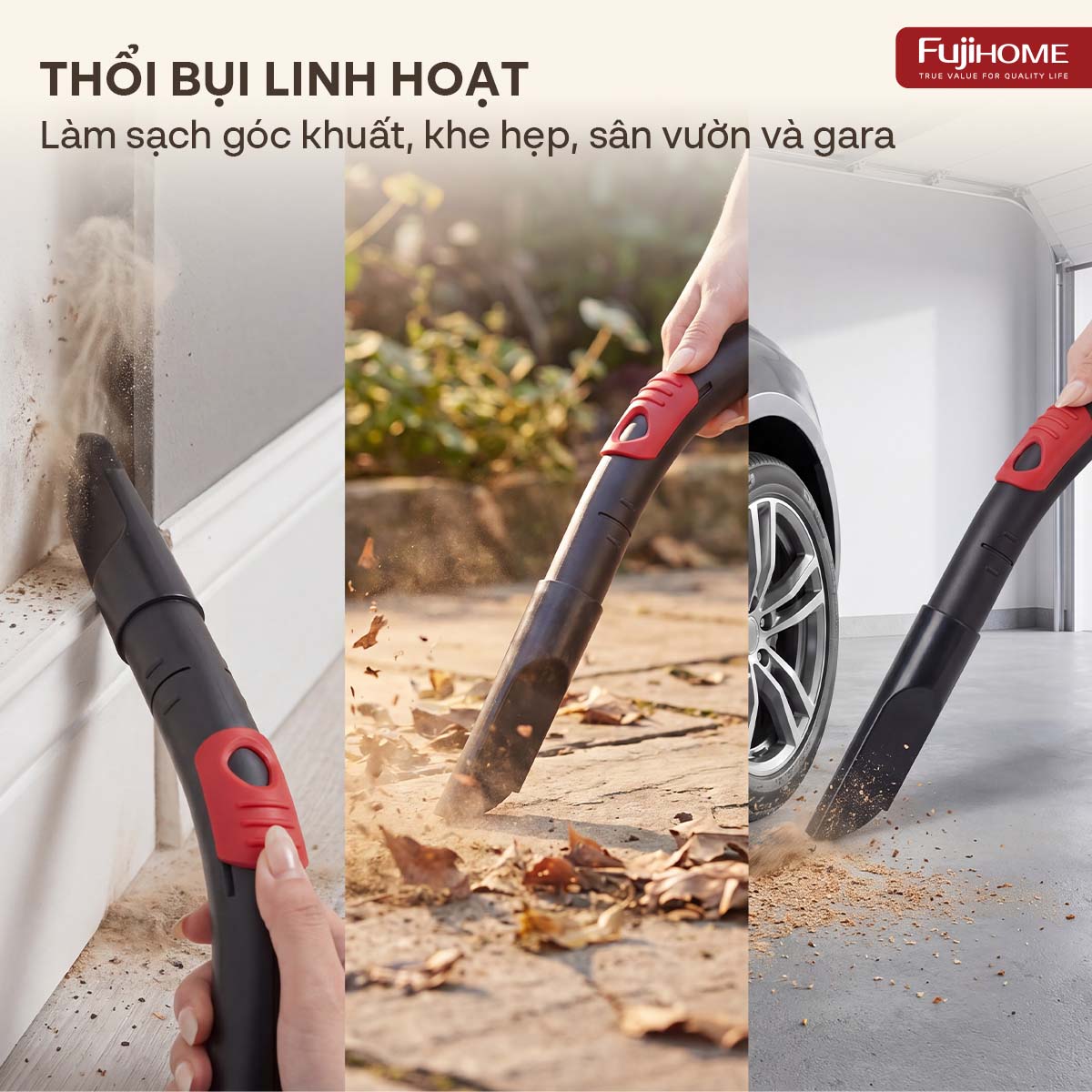 Máy hút bụi khô & ướt dung tích lớn, làm sạch mạnh mẽ Fujihome VC30N