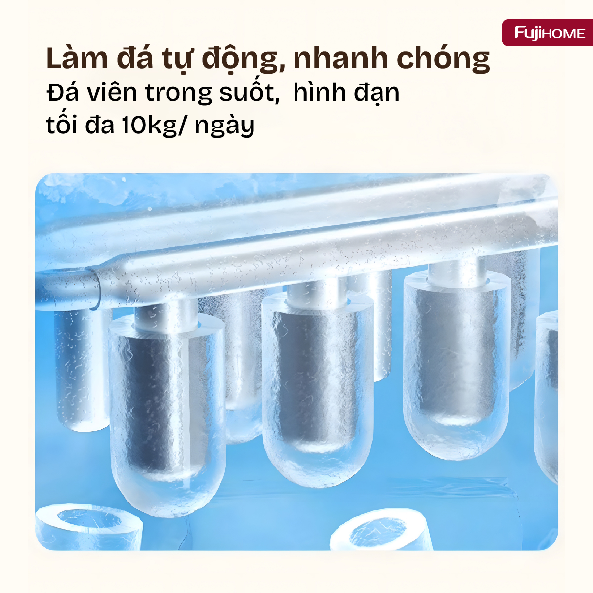Máy làm đá viên mini Fujihome IM1218