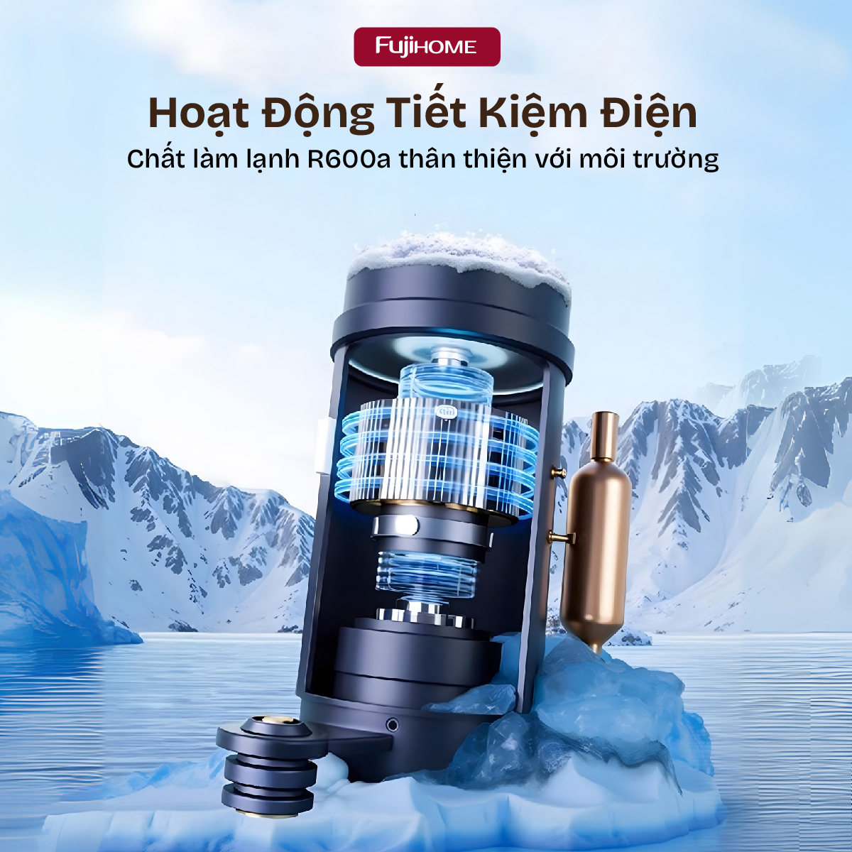 Máy làm đá viên mini Fujihome IM1218