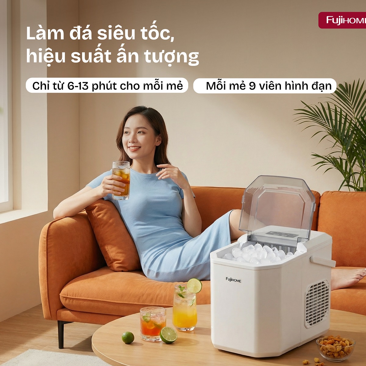 Máy làm đá mini Fujihome IM12N