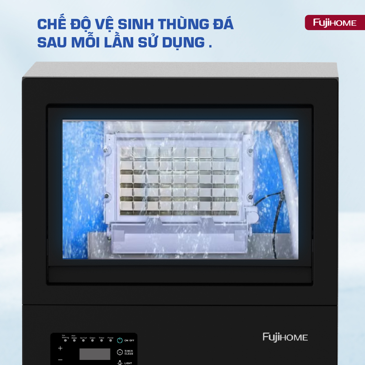 Máy làm đá thương mại kèm lọc nước UF Fujihome IM45C