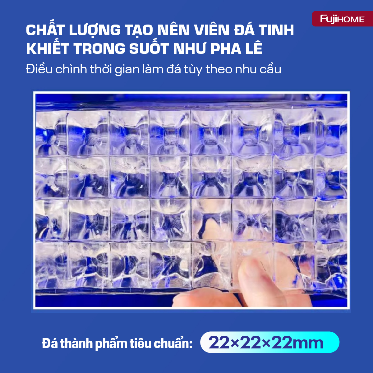 Máy làm đá thương mại kèm lọc nước UF Fujihome IM45C