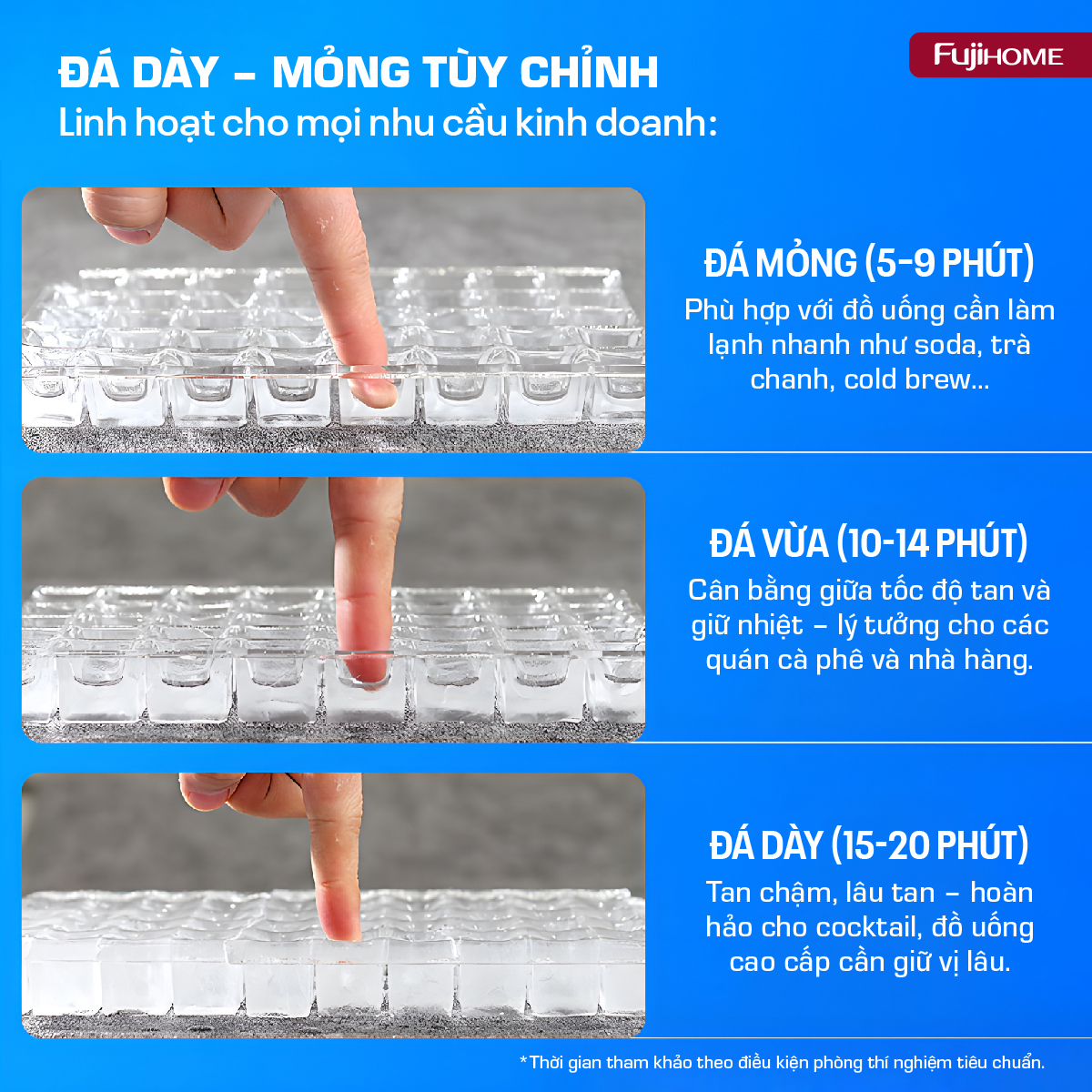 Máy làm đá thương mại kèm lọc nước UF Fujihome IM45C