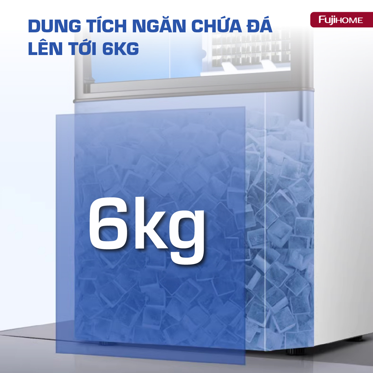 Máy làm đá thương mại kèm lọc nước UF Fujihome IM45C