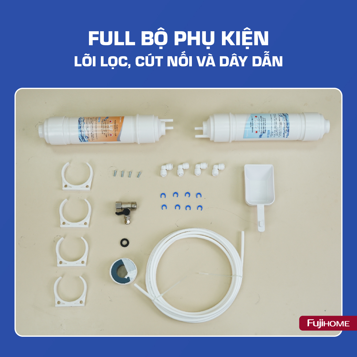 Máy làm đá thương mại kèm lọc nước UF Fujihome IM45C