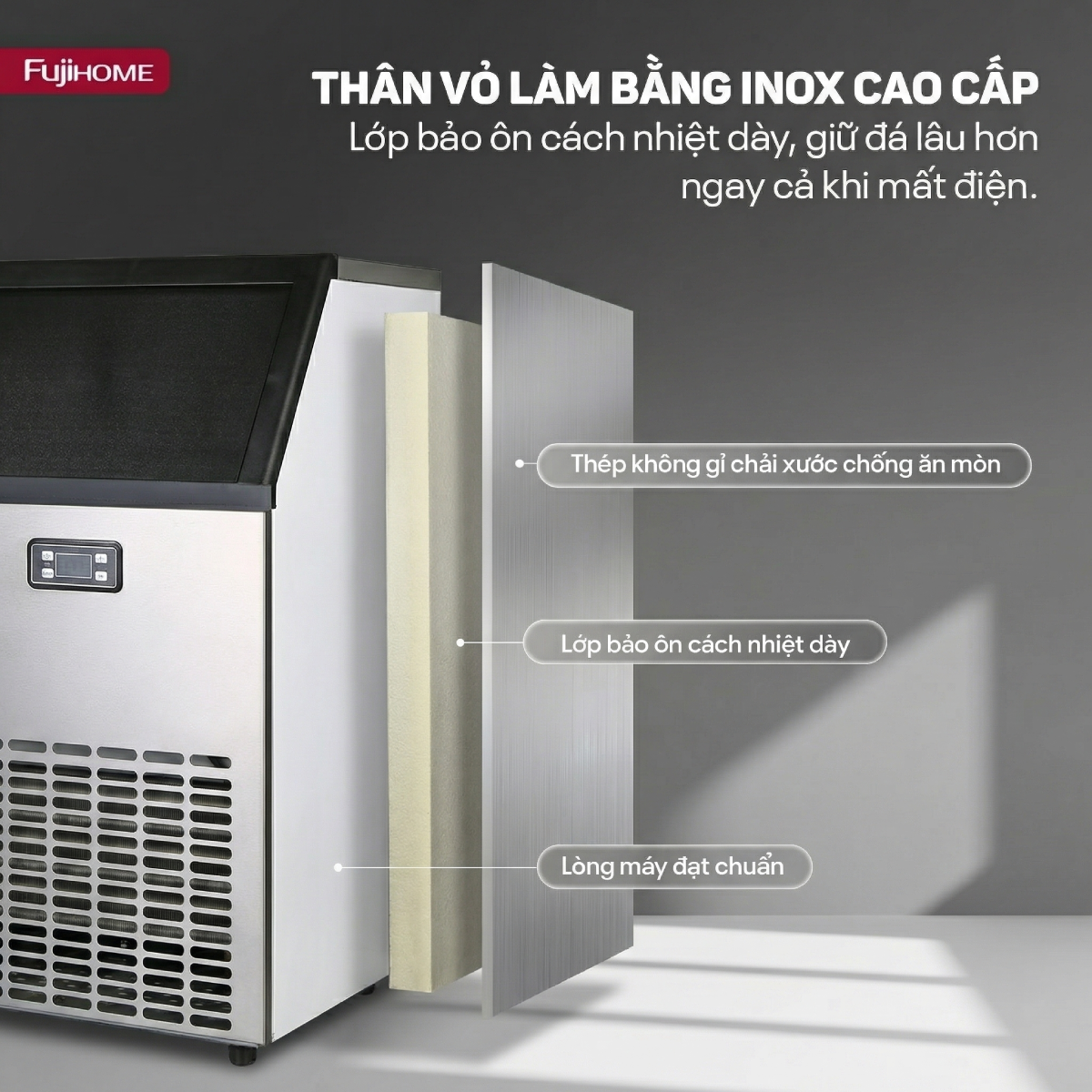 Máy Làm Đá Thương Mại Cao Cấp Fujihome IM65
