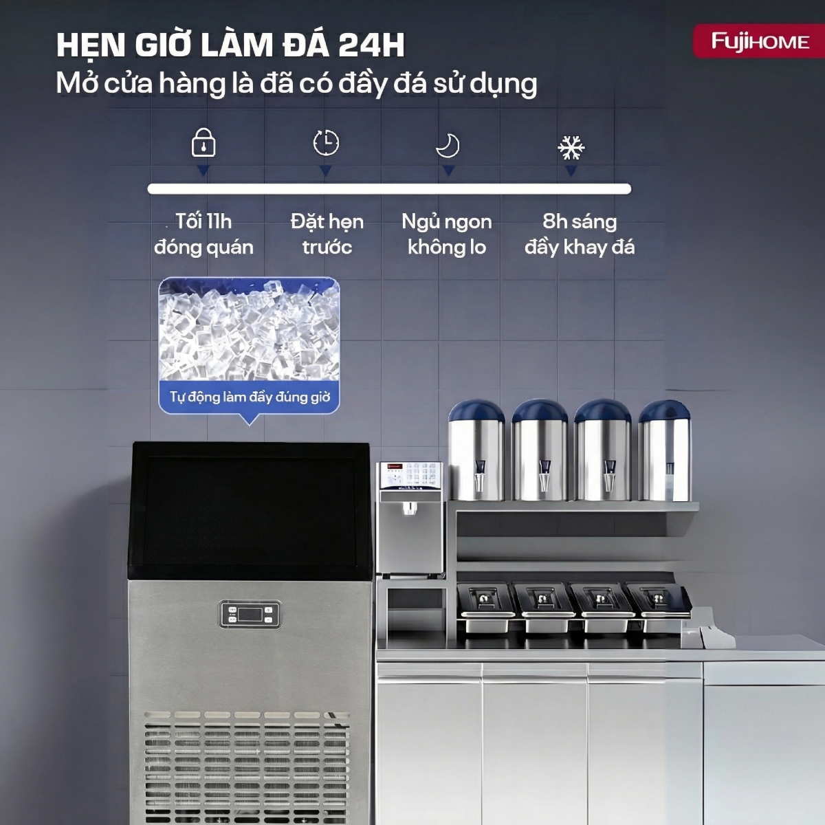 Máy Làm Đá Thương Mại Cao Cấp Fujihome IM65