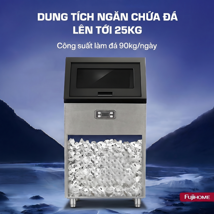 Máy làm đá thương mại tích hợp lọc nước UF Fujihome IM90